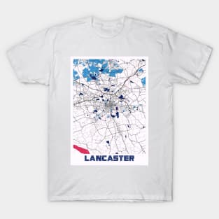 Lancaster - United States MilkTea City Map T-Shirt